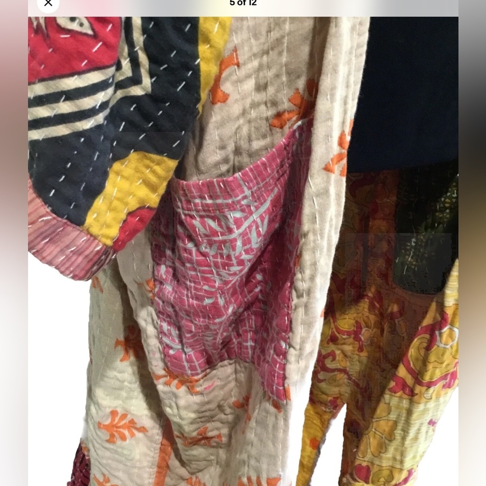 Colorful Patchwork Kimono Reversible Onesize - image 7